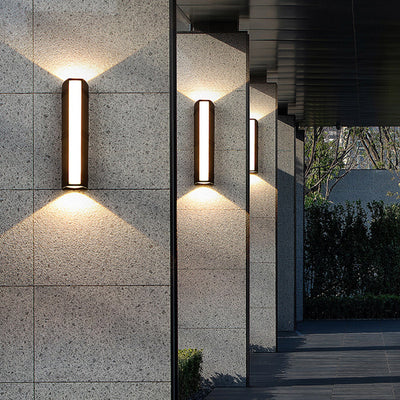 Lámpara Aplique de Pared LED Cuboide Impermeable de Aluminio Completo de Simplicidad Moderna para Patio Exterior 