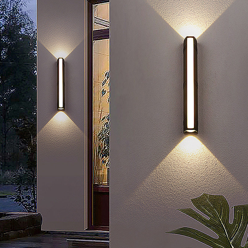 Lámpara Aplique de Pared LED Cuboide Impermeable de Aluminio Completo de Simplicidad Moderna para Patio Exterior 
