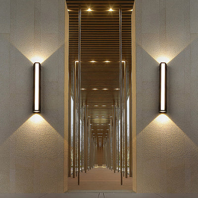 Lámpara Aplique de Pared LED Cuboide Impermeable de Aluminio Completo de Simplicidad Moderna para Patio Exterior 