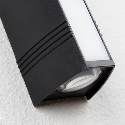 Lámpara Aplique de Pared LED Cuboide Impermeable de Aluminio Completo de Simplicidad Moderna para Patio Exterior 