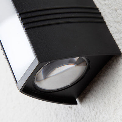 Lámpara Aplique de Pared LED Cuboide Impermeable de Aluminio Completo de Simplicidad Moderna para Patio Exterior 