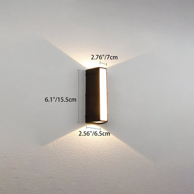 Lámpara Aplique de Pared LED Cuboide Impermeable de Aluminio Completo de Simplicidad Moderna para Patio Exterior 