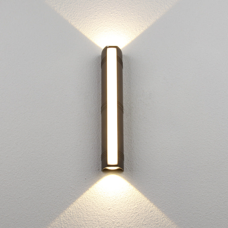 Lámpara Aplique de Pared LED Cuboide Impermeable de Aluminio Completo de Simplicidad Moderna para Patio Exterior 