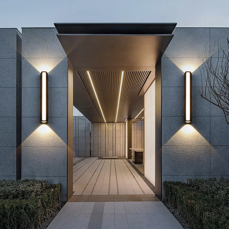 Lámpara Aplique de Pared LED Cuboide Impermeable de Aluminio Completo de Simplicidad Moderna para Patio Exterior 