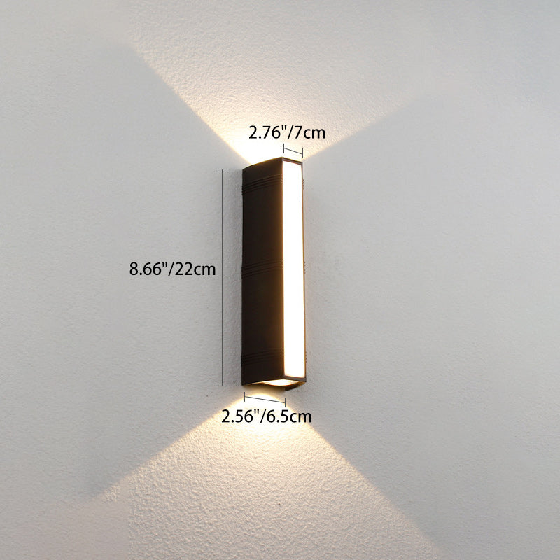 Lámpara Aplique de Pared LED Cuboide Impermeable de Aluminio Completo de Simplicidad Moderna para Patio Exterior 