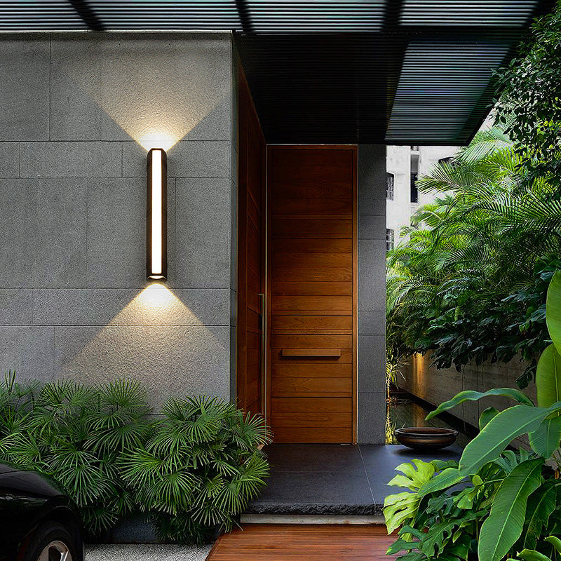Lámpara Aplique de Pared LED Cuboide Impermeable de Aluminio Completo de Simplicidad Moderna para Patio Exterior 