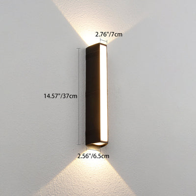 Lámpara Aplique de Pared LED Cuboide Impermeable de Aluminio Completo de Simplicidad Moderna para Patio Exterior 