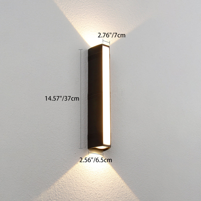 Lámpara Aplique de Pared LED Cuboide Impermeable de Aluminio Completo de Simplicidad Moderna para Patio Exterior 