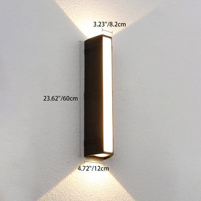 Lámpara Aplique de Pared LED Cuboide Impermeable de Aluminio Completo de Simplicidad Moderna para Patio Exterior 