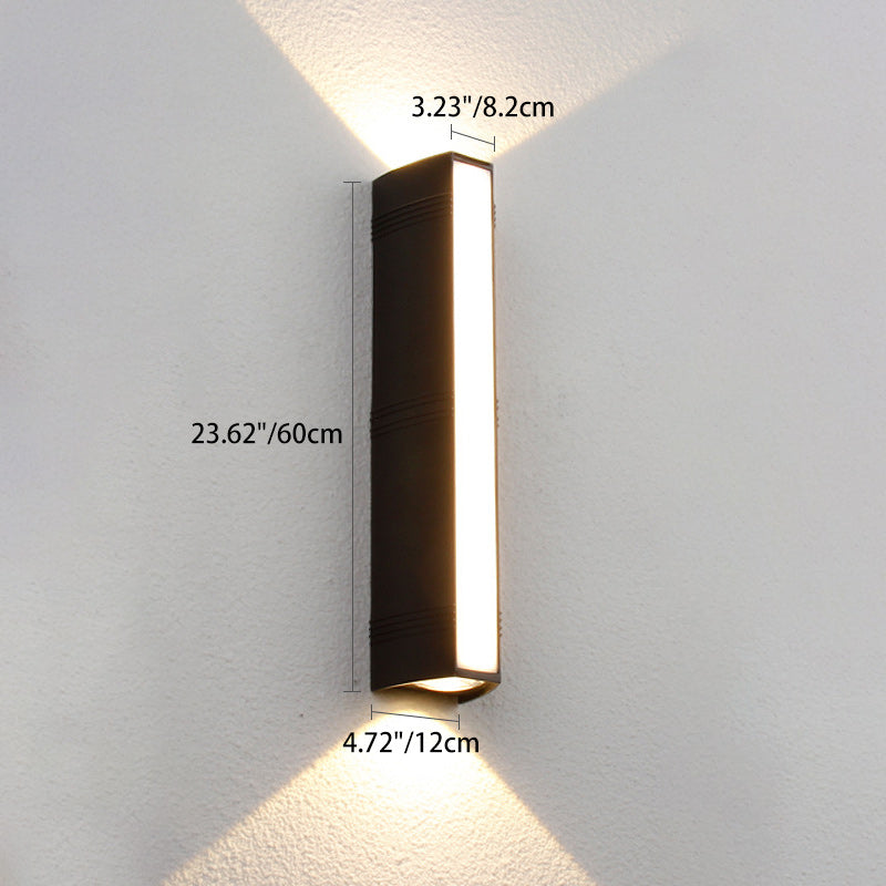 Lámpara Aplique de Pared LED Cuboide Impermeable de Aluminio Completo de Simplicidad Moderna para Patio Exterior 