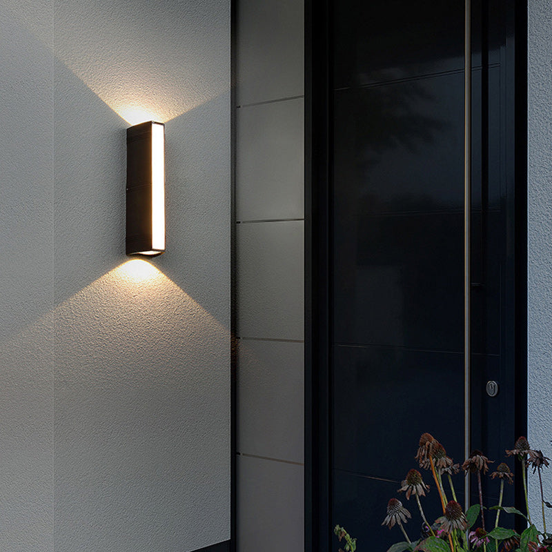 Lámpara Aplique de Pared LED Cuboide Impermeable de Aluminio Completo de Simplicidad Moderna para Patio Exterior 
