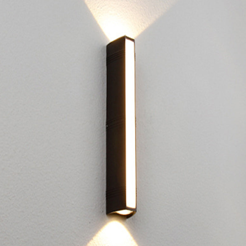 Lámpara Aplique de Pared LED Cuboide Impermeable de Aluminio Completo de Simplicidad Moderna para Patio Exterior 