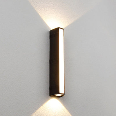 Lámpara Aplique de Pared LED Cuboide Impermeable de Aluminio Completo de Simplicidad Moderna para Patio Exterior 
