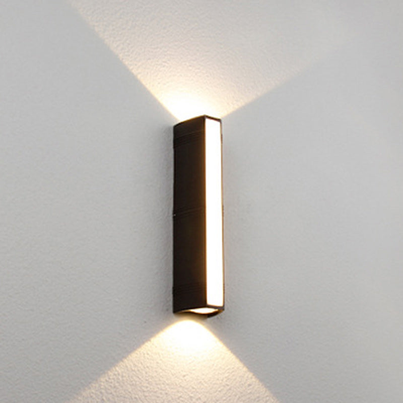 Lámpara Aplique de Pared LED Cuboide Impermeable de Aluminio Completo de Simplicidad Moderna para Patio Exterior 