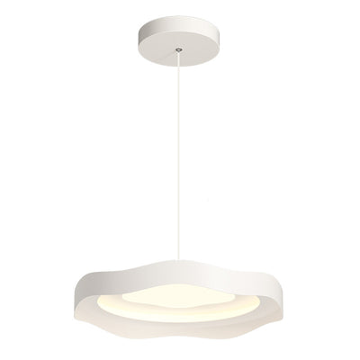 Modern Minimalist Dome Wave Round Iron Aluminum Lampshade LED Pendant Light For Dining Room