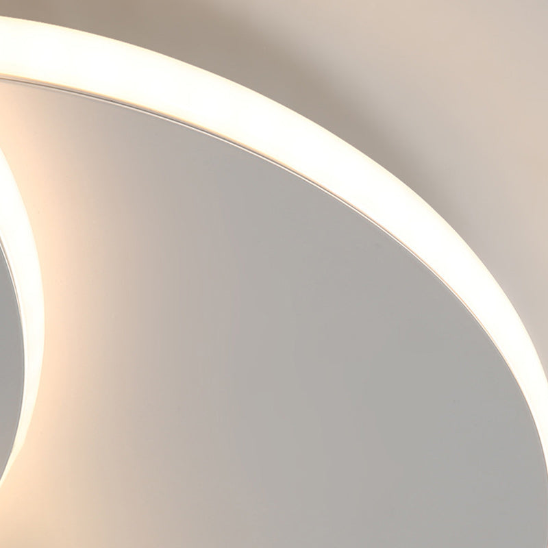 Contemporary Simplicity Stitching Round Square Hardware PMMA Lampshade LED Flush Mount Ceiling Light For Bedroom
