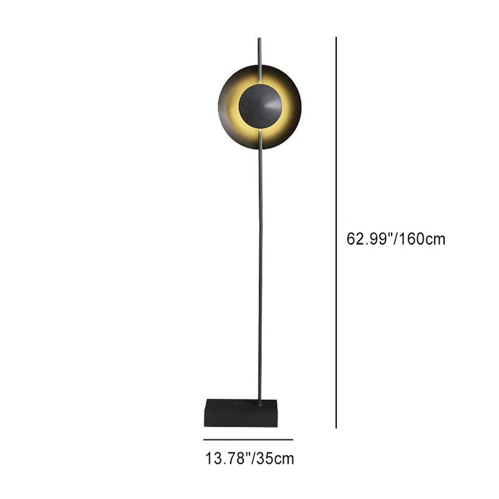 Zeitgenössische nordische runde Hardware-Eisen 1 - Licht Stehende Stehlampe für Wohnzimmer 