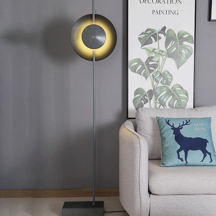 Zeitgenössische nordische runde Hardware-Eisen 1 - Licht Stehende Stehlampe für Wohnzimmer 