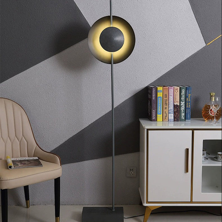 Zeitgenössische nordische runde Hardware-Eisen 1 - Licht Stehende Stehlampe für Wohnzimmer 