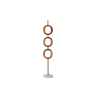 Contemporary Scandinavian Round Acrylic Iron Lampshade Marble Base LED Standing Floor Lamp For Living Room