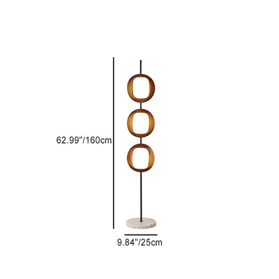 Contemporary Scandinavian Round Acrylic Iron Lampshade Marble Base LED Standing Floor Lamp For Living Room