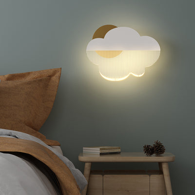 Contemporary Creative Clouds Iron Acrylic Lampshade LED Wall Sconce Lamp For Bedroom