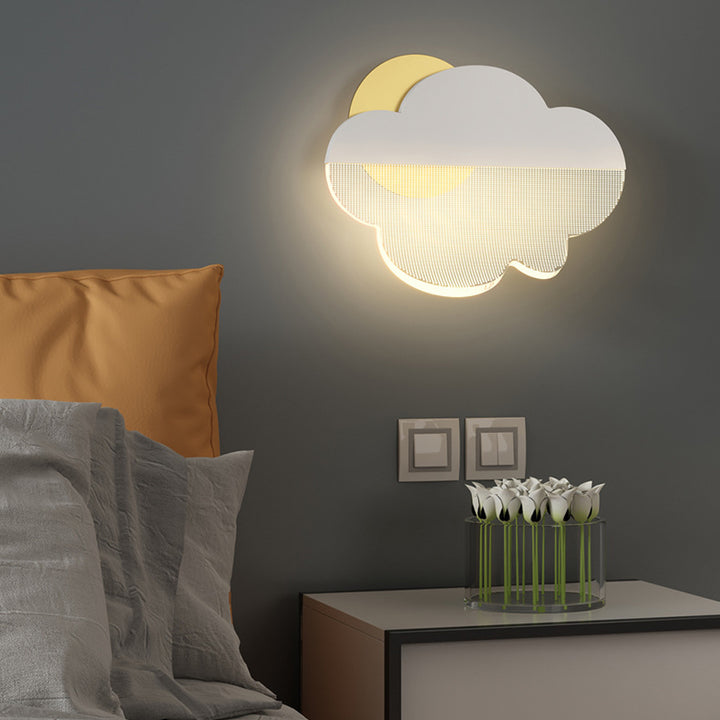 Contemporary Creative Clouds Iron Acrylic Lampshade LED Wall Sconce Lamp For Bedroom