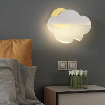 Contemporary Creative Clouds Iron Acrylic Lampshade LED Wall Sconce Lamp For Bedroom