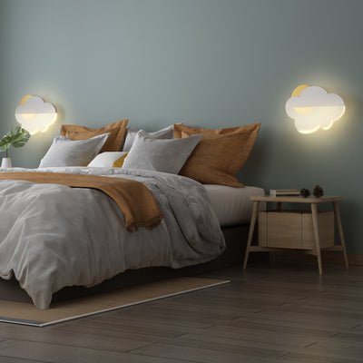 Contemporary Creative Clouds Iron Acrylic Lampshade LED Wall Sconce Lamp For Bedroom