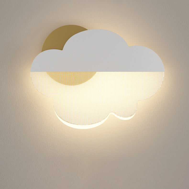 Contemporary Creative Clouds Iron Acrylic Lampshade LED Wall Sconce Lamp For Bedroom