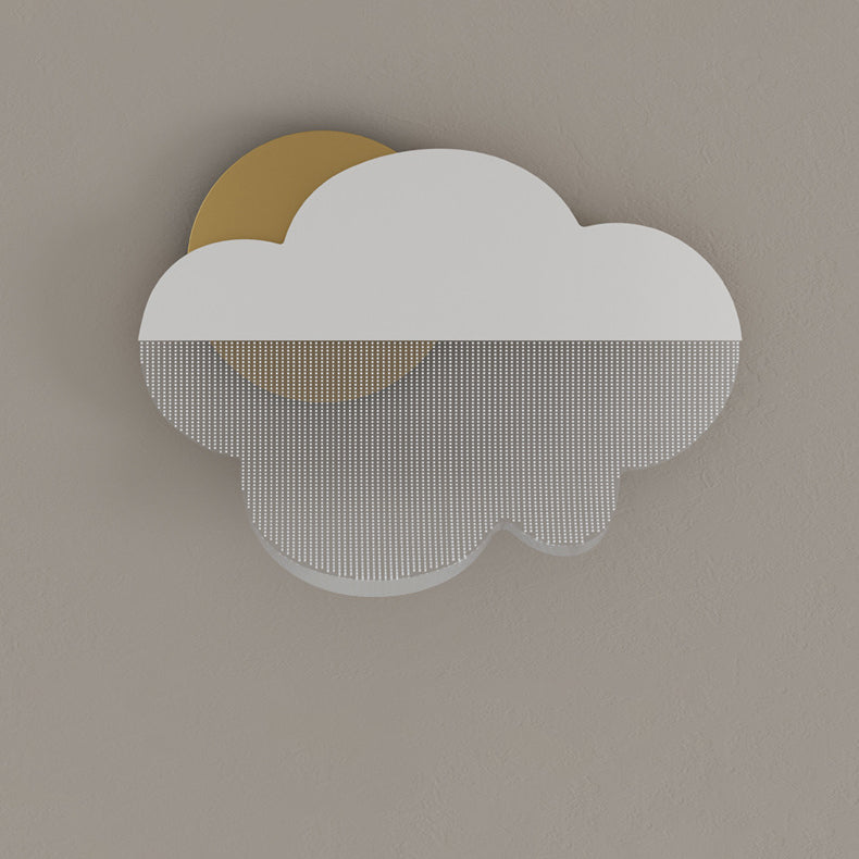 Contemporary Creative Clouds Iron Acrylic Lampshade LED Wall Sconce Lamp For Bedroom