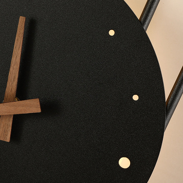 Zeitgenössische kreative Uhren Eisen Acryl Lampenschirm LED Wandleuchte für Wohnzimmer 