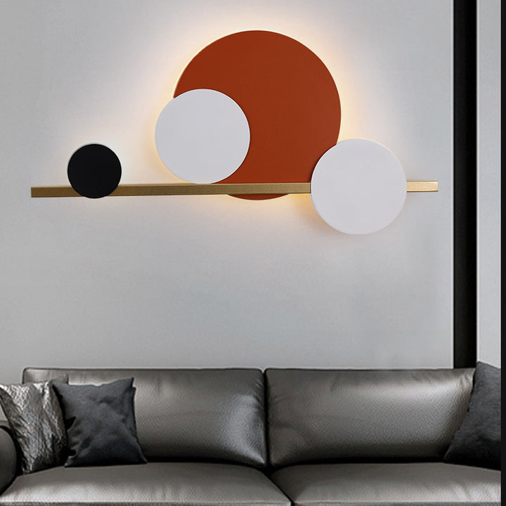 مصباح حائط LED بغطاء أكريليك وحديد بتصميم بسيط ومعاصر لغرفة المعيشة 
