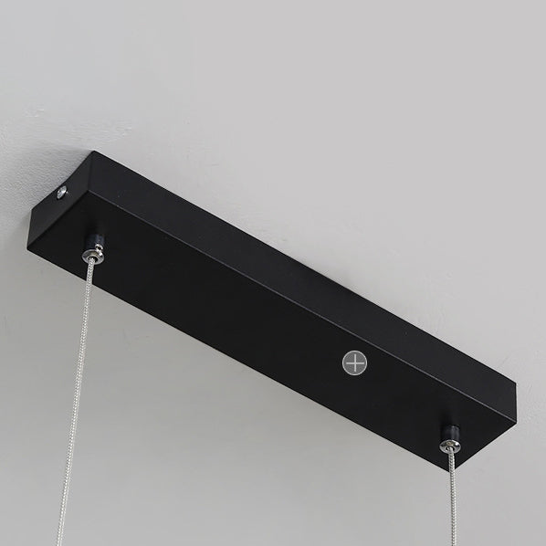 Lustre LED en aluminium et fer à silicone avec ligne de couture circulaire minimaliste moderne pour salle à manger 