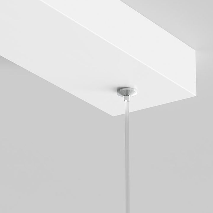 Lampes LED modernes minimalistes rondes en ABS avec abat-jour en fer pour salle à manger 