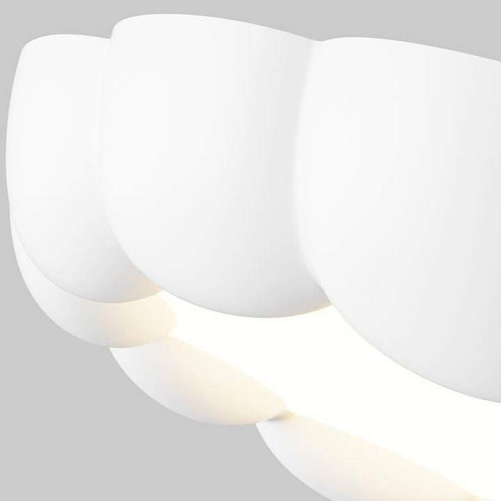 Lampes LED modernes minimalistes rondes en ABS avec abat-jour en fer pour salle à manger 