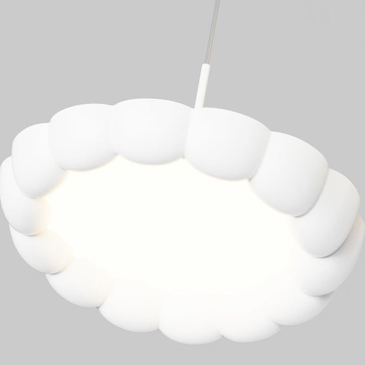Lampes LED modernes minimalistes rondes en ABS avec abat-jour en fer pour salle à manger 
