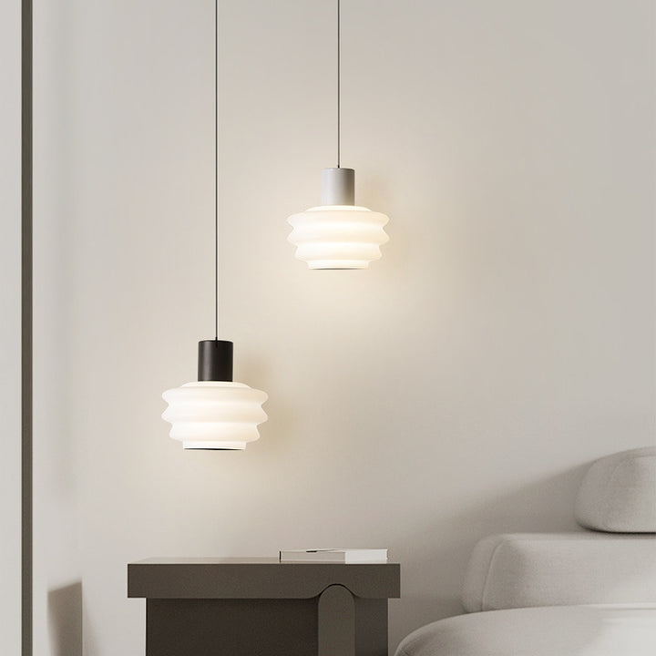 Abat-jour contemporain en forme de dôme nordique en rotomoulage, suspension LED en fer pour chambre 