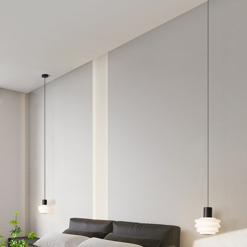 Abat-jour contemporain en forme de dôme nordique en rotomoulage, suspension LED en fer pour chambre 