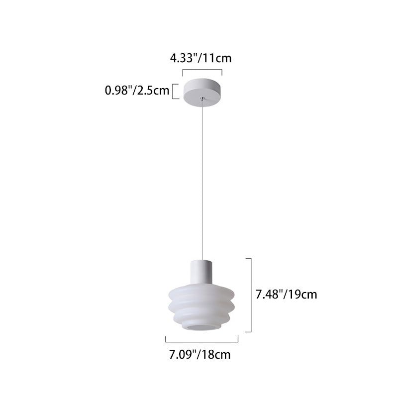 Contemporary Nordic Dome Wave Roto-molding Lampshade Iron LED Pendant Light For Bedroom