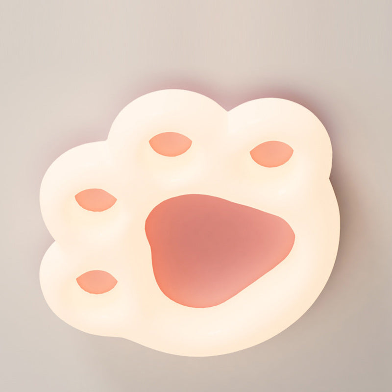Contemporary Creative Cat Scratcher Roto-molding Iron Lampshade LED Flush Mount Ceiling Light For Bedroom