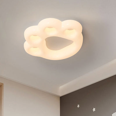 Contemporary Creative Cat Scratcher Roto-molding Iron Lampshade LED Flush Mount Ceiling Light For Bedroom