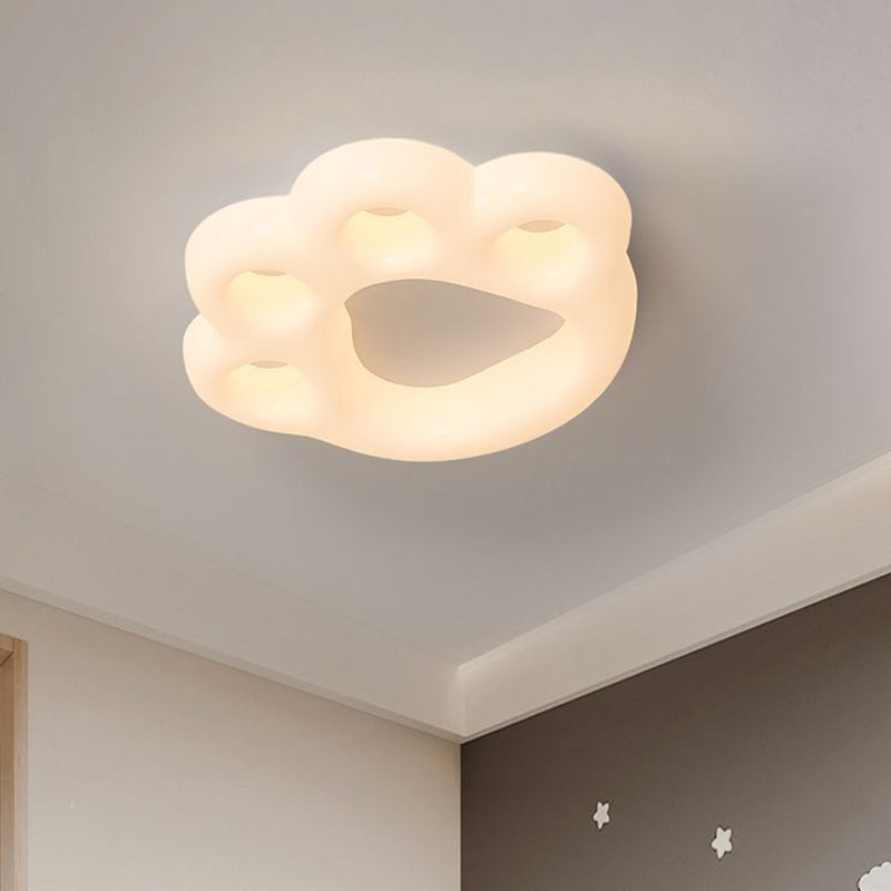 Contemporary Creative Cat Scratcher Roto-molding Iron Lampshade LED Flush Mount Ceiling Light For Bedroom