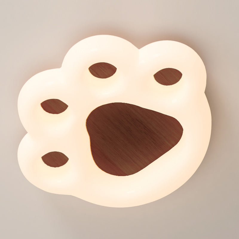 Contemporary Creative Cat Scratcher Roto-molding Iron Lampshade LED Flush Mount Ceiling Light For Bedroom