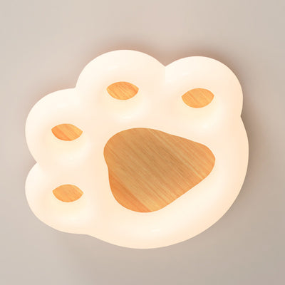 Contemporary Creative Cat Scratcher Roto-molding Iron Lampshade LED Flush Mount Ceiling Light For Bedroom