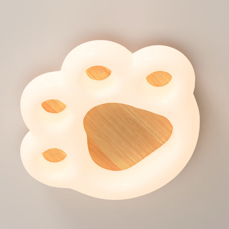 Contemporary Creative Cat Scratcher Roto-molding Iron Lampshade LED Flush Mount Ceiling Light For Bedroom