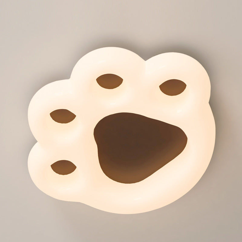 Contemporary Creative Cat Scratcher Roto-molding Iron Lampshade LED Flush Mount Ceiling Light For Bedroom
