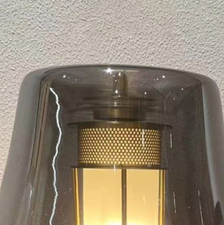 Moderne Art Deco Transparente Glas Eisen Lampenschirm 1 - Licht Tischlampe für Schlafzimmer 