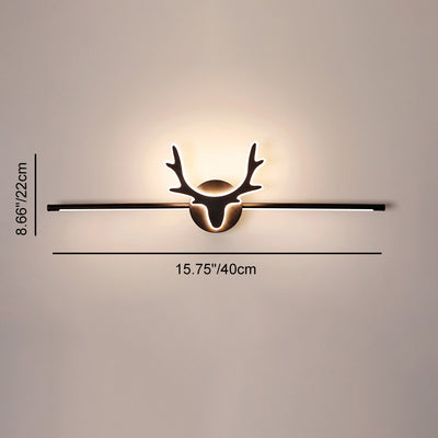 Contemporary Scandinavian Deer Iron Acrylic LED Vanity Light Mirror Front Wall Sconce Lamp For Bathroom