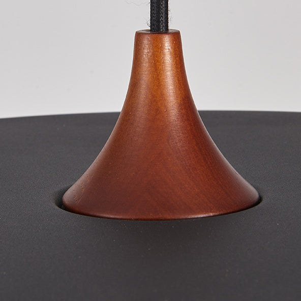 Contemporary Scandinavian Dome Disc Wrinkles PP Iron Ash LED Pendant Light For Dining Room